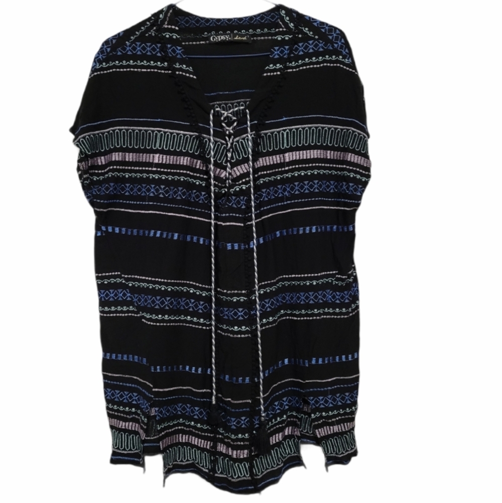 Gypsy 05 Sand Embroidered Swim Cover